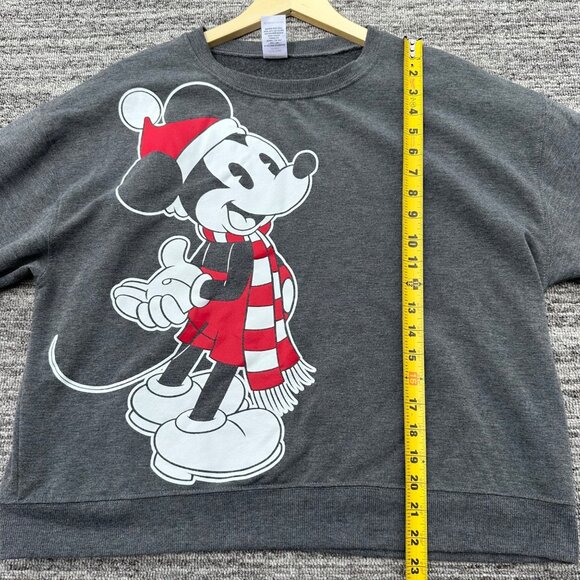 Disney Minnie Mouse Holiday Disneyland Grey Sweater Fan Adult Womens Size Large - Picture 9 of 10